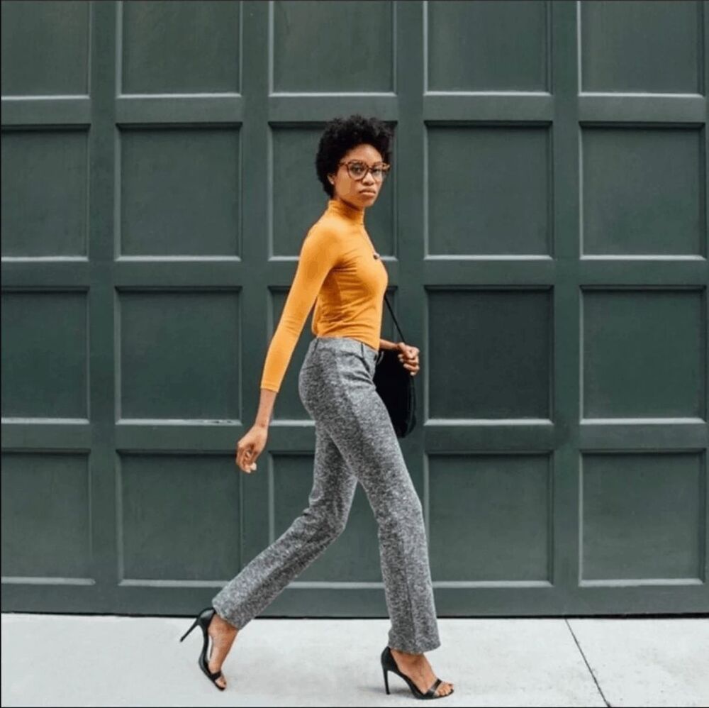 New Betabrand Pebble Gray Straight Dress Pant Yoga Pants Large Long Tall